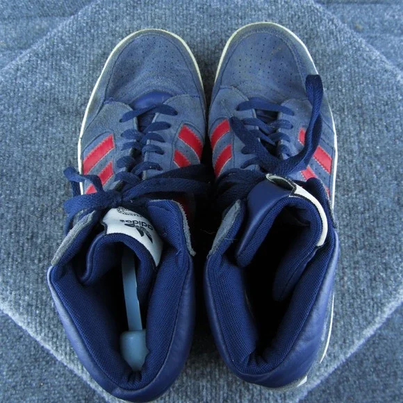 adidas VNTG Sample Men Sneaker Shoes Blue Leather Lace Up Size 9 Medium‎